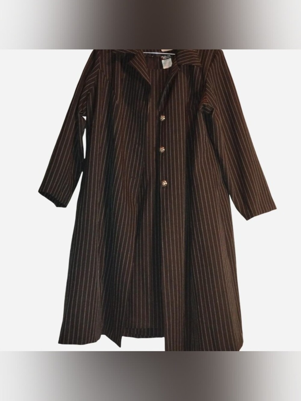 90s Vintage Helene Blake Vintage 2-Piece Pinstripe Duster Jacket & Dress Set 22W